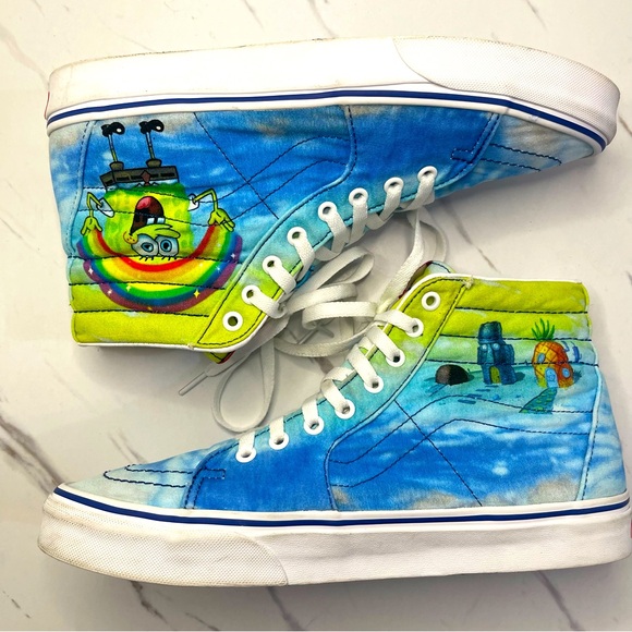 Vans X SpongeBob Sk8-Hi Imagination Sneakers Limited-Edition 2021 Mens 11 - Picture 8 of 12